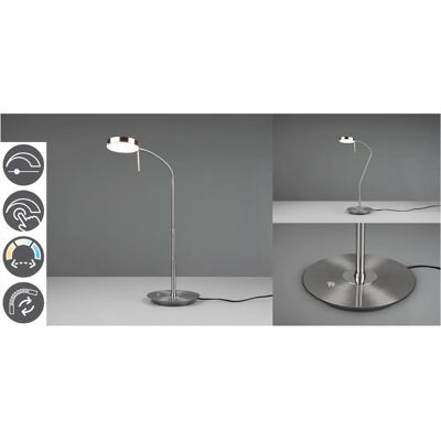 Trio Lighting Monza Schreibtischlampe - Verstellbare Farbtemperatur - Modern & Nickel Trio Lighting Monza Schreibtischlampe - Verstellbare Farbtemperatur - Modern & Nickel