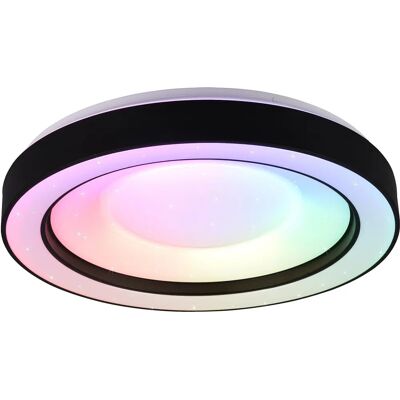 Trio Lighting Arco RGBW LED Deckenleuchte - Modernes Schwarz 490mm Trio Lighting Arco RGBW LED Deckenleuchte - Modernes Schwarz 490mm