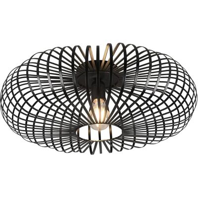 Trio Lighting Johann Vintage Plafondlamp - 50cm, Zwart mat Trio Lighting Johann Vintage Plafondlamp - 50cm, Zwart mat