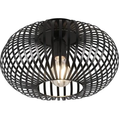 Lampada a soffitto vintage 30 cm nero opaco - Trio Lighting Johann Lampada a soffitto vintage 30 cm nero opaco - Trio Lighting Johann