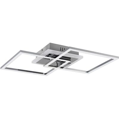 Lampada a soffitto moderna Venida 57cm LED quadrata cromo 4000K Lampada a soffitto moderna Venida 57cm LED quadrata cromo 4000K