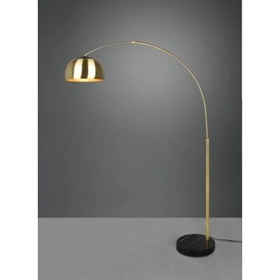 Moderne buegulvlampe i messing matt - Gulvlampe Moderne buegulvlampe i messing matt - Gulvlampe