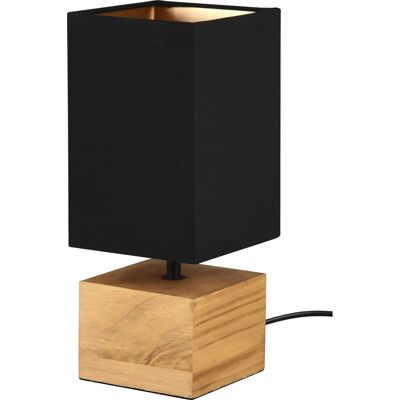 Trio Leuchten Woody Tischleuchte - Holz-Design, Schwarz Gold Trio Leuchten Woody Tischleuchte - Holz-Design, Schwarz Gold