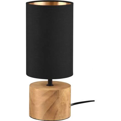 Lampada da tavolo Trio Leuchten Woody - Materiale naturale, Legno, Nera Lampada da tavolo Trio Leuchten Woody - Materiale naturale, Legno, Nera