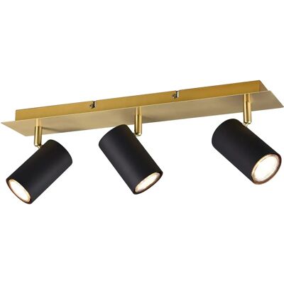 Trio Lighting Marley Barre de Spot encastrés Moderne 3 Lumières Noire - Projecteur de plafond Trio Lighting Marley Barre de Spot encastrés Moderne 3 Lumières Noire - Projecteur de plafond