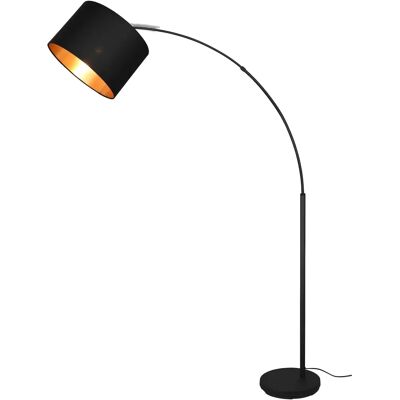 Trio Lighting Bolivia Moderne Bogenleuchte Schwarz Matt - UK Lager Trio Lighting Bolivia Moderne Bogenleuchte Schwarz Matt - UK Lager