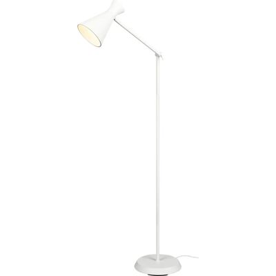 Trio Lighting Enzo Matowa biała lampa stojąca z włącznikiem nożnym - Lampa stojąca Trio Lighting Enzo Matowa biała lampa stojąca z włącznikiem nożnym - Lampa stojąca
