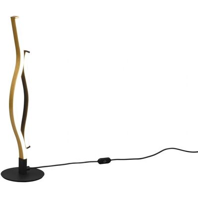Lampa de masă LED Trio Lighting Blaze, reglabil, alamă Lampa de masă LED Trio Lighting Blaze, reglabil, alamă