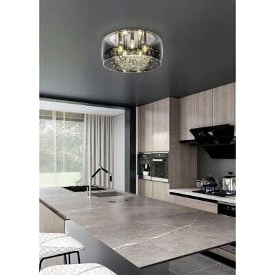 Trio Lighting Crystel Modernă Lampa de Tavan cu 5 Lămpi Cromată Trio Lighting Crystel Modernă Lampa de Tavan cu 5 Lămpi Cromată