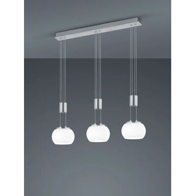 Trio Lighting Madison Moderne 3-Licht Pendelleuchte - Nickel Matt - Deckenleuchte Trio Lighting Madison Moderne 3-Licht Pendelleuchte - Nickel Matt - Deckenleuchte