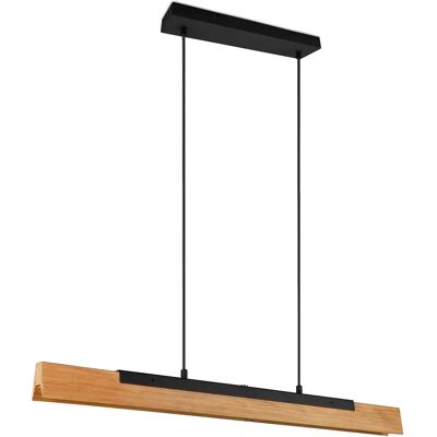 TRIO LEUCHTEN LED Pendelleuchte Kerala schwarz 150cm Holz Metall Touchdimmer TRIO LEUCHTEN LED Pendelleuchte Kerala schwarz 150cm Holz Metall Touchdimmer