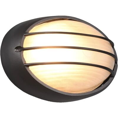 TRIO LIGHTING Tirso Applique da Esterno - Vetro Satinato Nero, 21,3cm TRIO LIGHTING Tirso Applique da Esterno - Vetro Satinato Nero, 21,3cm