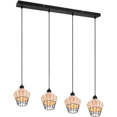 Trio Lighting Borka 4-flammige Rattans Hängeleuchte - Innenraumbeleuchtung Trio Lighting Borka 4-flammige Rattans Hängeleuchte - Innenraumbeleuchtung