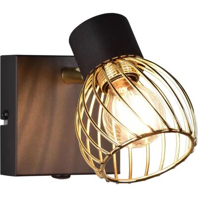 Lampa ścienna TRIO ARDON - E14 Max 10W - Czarny/Złoty - Wnętrze Lampa ścienna TRIO ARDON - E14 Max 10W - Czarny/Złoty - Wnętrze