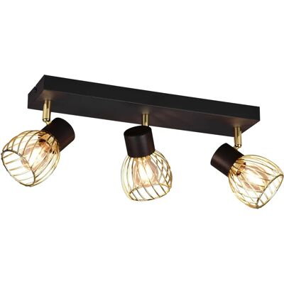Spot da soffitto TRIO - Regolabile 3xE14 Nero/Oro - Lampada da soffitto Spot da soffitto TRIO - Regolabile 3xE14 Nero/Oro - Lampada da soffitto