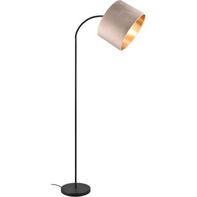 Beige metalen en stoffen vloerlamp - Verstelbaar en stijlvol Beige metalen en stoffen vloerlamp - Verstelbaar en stijlvol