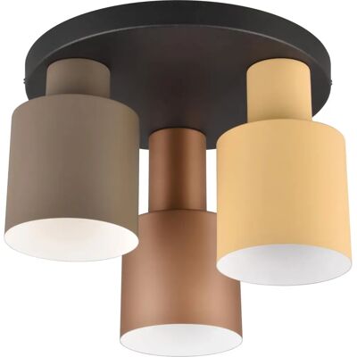 TRIO LEUCHTEN AGUDO Oprawa sufitowa Ø30cm 3-flammy Wielokolorowa TRIO LEUCHTEN AGUDO Oprawa sufitowa Ø30cm 3-flammy Wielokolorowa