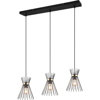 Trio Černá/Zlatá Závěsná Lampa - Nastavitelná Výška 150cm - Typ Produktu Trio Černá/Zlatá Závěsná Lampa - Nastavitelná Výška 150cm - Typ Produktu
