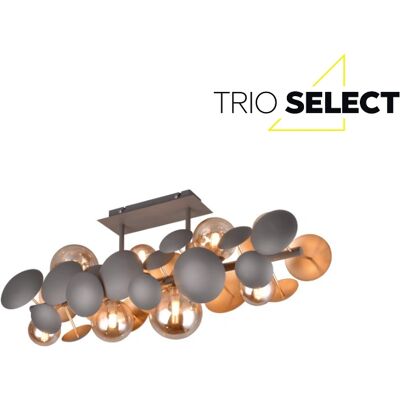 Stropní svítidlo TRIO BUBBLE - Sklo a Kov, Antracit a Jantár Stropní svítidlo TRIO BUBBLE - Sklo a Kov, Antracit a Jantár