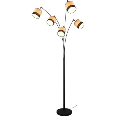 TRIO Reality BOLZANO Staande Lamp - 5xE14, Houtlook, Zwart TRIO Reality BOLZANO Staande Lamp - 5xE14, Houtlook, Zwart