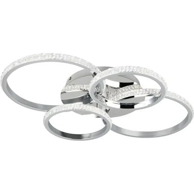 TRIO Reality R67364106 Deckenleuchte Dimmbar LED Chrom Kristall TRIO Reality R67364106 Deckenleuchte Dimmbar LED Chrom Kristall