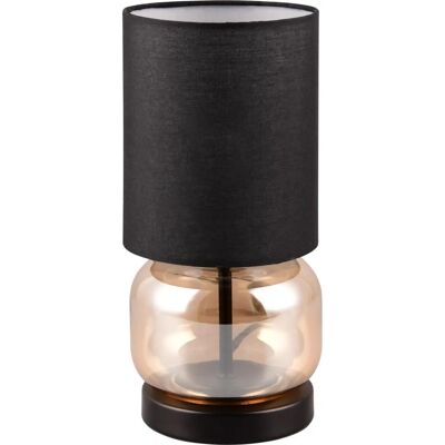 Lampe de table en verre ambré TRIO Elio - Design minimaliste - Publicité Lampe de table en verre ambré TRIO Elio - Design minimaliste - Publicité