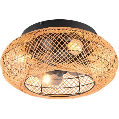 TRIO LEUCHTEN LILLESAND Loftventilator med lys - Brun, Ø 50cm TRIO LEUCHTEN LILLESAND Loftventilator med lys - Brun, Ø 50cm