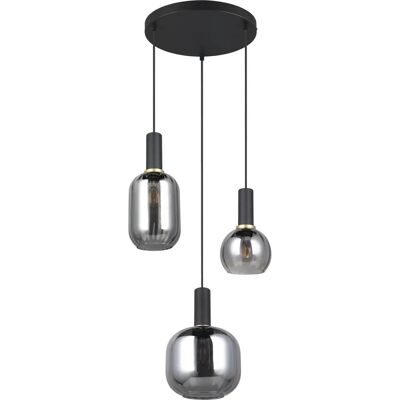 TRIO LEUCHTEN DIVA Suspension 3 Lampes - Noir TRIO LEUCHTEN DIVA Suspension 3 Lampes - Noir
