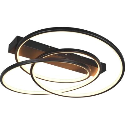 TRIO DARVIN Plafonnier LED Noir Dimmable - Luminaire de plafond - Publicité TRIO DARVIN Plafonnier LED Noir Dimmable - Luminaire de plafond - Publicité