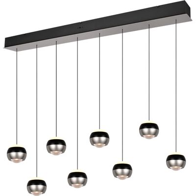 Černá/Niklová Mat Nastavitelná Závěsná Lampa - Orbit - Stropní Světlo Černá/Niklová Mat Nastavitelná Závěsná Lampa - Orbit - Stropní Světlo