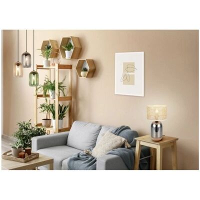 Trio T564990157 Natur/Chrom Tischlampe - Tischlampe Trio T564990157 Natur/Chrom Tischlampe - Tischlampe