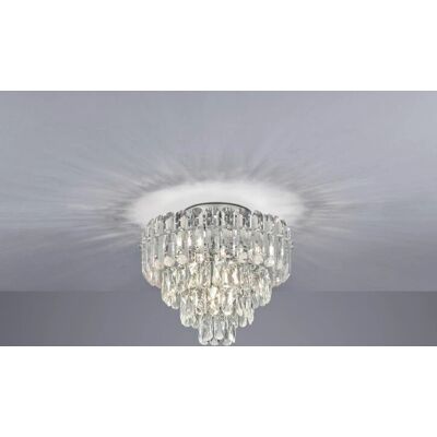Trio Malizia Chroom Plafondlamp - Modern Luxe Trio Malizia Chroom Plafondlamp - Modern Luxe
