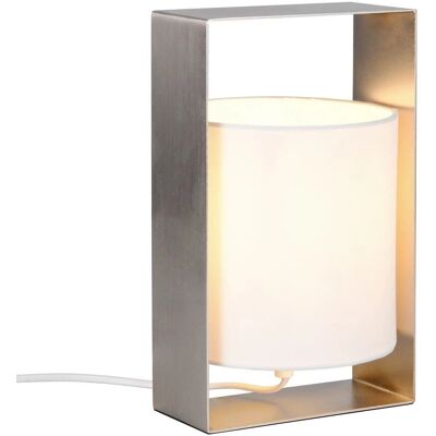 Nieznany Pail - Lampa stołowa - Metal, Tkanina, Nikiel matowy Nieznany Pail - Lampa stołowa - Metal, Tkanina, Nikiel matowy