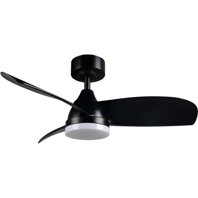 Reality Leuchten LED Deckenleuchte mit Ventilator - Schwarz Matt Reality Leuchten LED Deckenleuchte mit Ventilator - Schwarz Matt