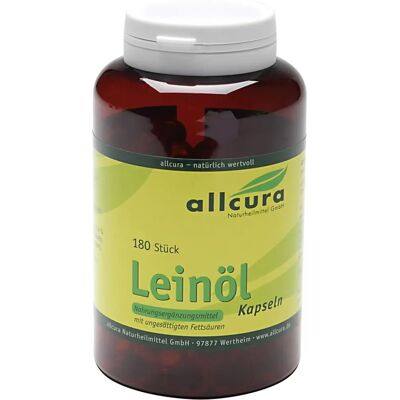 Allcura Leinöl Kapseln - Omega-3 & 6 - 180 Stück Allcura Leinöl Kapseln - Omega-3 & 6 - 180 Stück