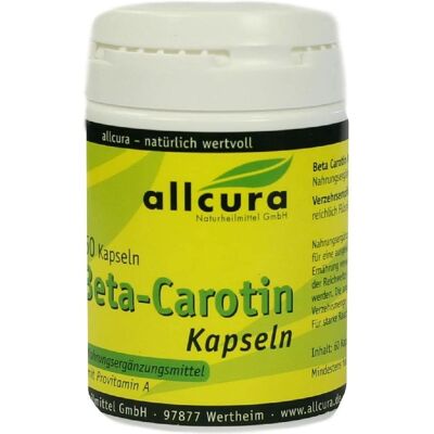 Allcura Beta Carotin Kapseln - Nahrungsergänzungsmittel Allcura Beta Carotin Kapseln - Nahrungsergänzungsmittel