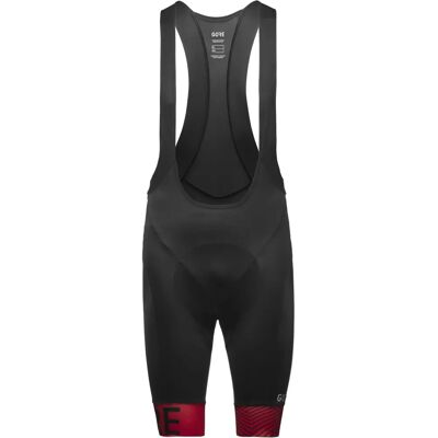 GOREWEAR GORE C5 Opti Bib Shorts+ Preto/Vermelho - Tamanho S GOREWEAR GORE C5 Opti Bib Shorts+ Preto/Vermelho - Tamanho S