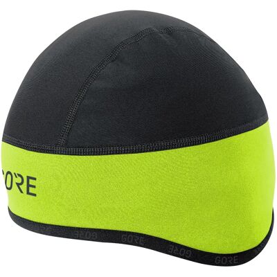 GOREWEAR Gore Wear C3 Windstopper Boné - Unissex - Amarelo neón - Preto - S/M GOREWEAR Gore Wear C3 Windstopper Boné - Unissex - Amarelo neón - Preto - S/M