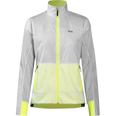 Gore Wear Dam Drive Running Jacka - Vit/Neon Gul Gore Wear Dam Drive Running Jacka - Vit/Neon Gul