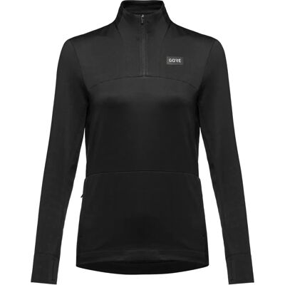 Gore Wear Dames Thermo 1/4-Zip Lange Mouwen Shirt - Zwart Gore Wear Dames Thermo 1/4-Zip Lange Mouwen Shirt - Zwart