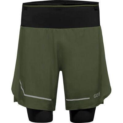 GOREWEAR Shorts Ultimate 2in1 - Verde - XL - Pantaloncini GOREWEAR Shorts Ultimate 2in1 - Verde - XL - Pantaloncini