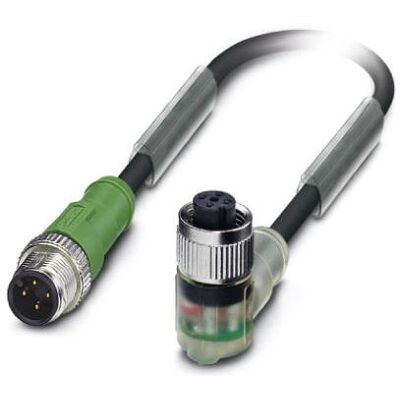 Phoenix Contact 1668519 Sensor/aktuator-kabel - 0,3 m, Svart, Grå Phoenix Contact 1668519 Sensor/aktuator-kabel - 0,3 m, Svart, Grå