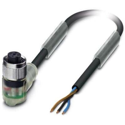 Sensor/aktör-kabel Phoenix Contact 1681059 - 10 m, 3-pol, M12, svart Sensor/aktör-kabel Phoenix Contact 1681059 - 10 m, 3-pol, M12, svart