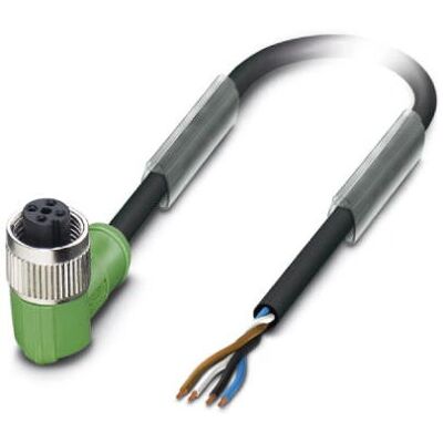 Phoenix Contact 1693539 Signalkabel - 5m, Svart, M12 4-polig Phoenix Contact 1693539 Signalkabel - 5m, Svart, M12 4-polig