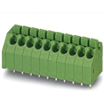 Phoenix Contact 1985043 Terminal Block - Poles 10, Green, Pass-Through Mounting Phoenix Contact 1985043 Terminal Block - Poles 10, Green, Pass-Through Mounting