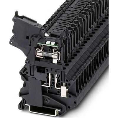 Phoenix Contact Sicherungsklemme - 24V, Schwarz, 6A, 5x20mm Phoenix Contact Sicherungsklemme - 24V, Schwarz, 6A, 5x20mm