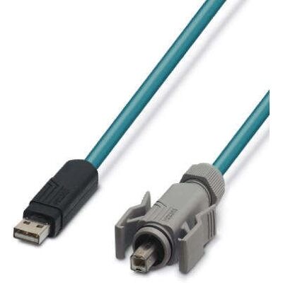 Phoenix Contact 1653922 USB-Kabel - 5m, geschirmt, Blau - USB B till A Phoenix Contact 1653922 USB-Kabel - 5m, geschirmt, Blau - USB B till A