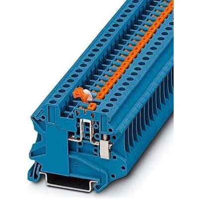 Phoenix UT 4-MT BU Terminalblock - 6,2mm, Blå, 20A Phoenix UT 4-MT BU Terminalblock - 6,2mm, Blå, 20A
