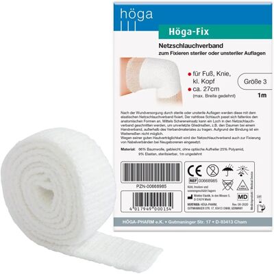 HÖGA FIX Hálós kötszer - 1m lábra, térdre, fejre - Sterilizálható HÖGA FIX Hálós kötszer - 1m lábra, térdre, fejre - Sterilizálható