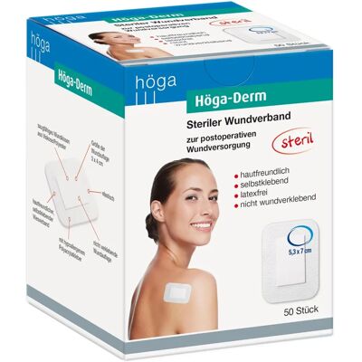 HÖGA-PHARM G. Höcherl Höga-Derm Steril sebtapasz - Sebészeti kötszer HÖGA-PHARM G. Höcherl Höga-Derm Steril sebtapasz - Sebészeti kötszer